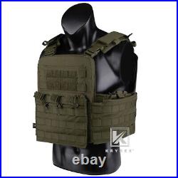 KRYDEX CPC Plate Carrier Tactical Heavy Duty Vest with Mag Pouch MOLLE Green