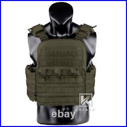 KRYDEX CPC Plate Carrier Tactical Heavy Duty Vest with Mag Pouch MOLLE Green