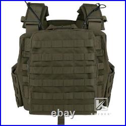 KRYDEX CPC Plate Carrier Tactical Heavy Duty Vest with Mag Pouch MOLLE Green