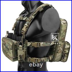 KRYDEX D3CR Chest Rig Harness Mag Pouches & D3 Flatpack Backpack Rucksack Camo