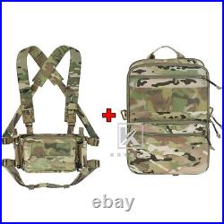 KRYDEX D3CR Chest Rig Harness Mag Pouches & D3 Flatpack Backpack Rucksack Camo