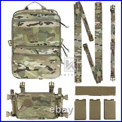 KRYDEX D3CR Chest Rig Harness Mag Pouches & D3 Flatpack Backpack Rucksack Camo