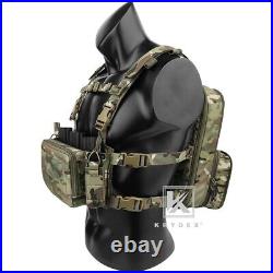 KRYDEX D3CR Chest Rig Harness Mag Pouches & D3 Flatpack Backpack Rucksack Camo