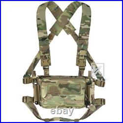 KRYDEX D3CR Chest Rig Harness Mag Pouches & D3 Flatpack Backpack Rucksack Camo