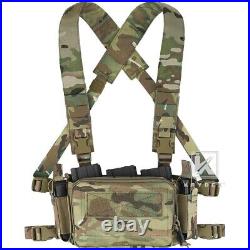 KRYDEX D3CR Chest Rig Harness Mag Pouches & D3 Flatpack Backpack Rucksack Camo