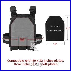 KRYDEX FCPC V5 Plate Carrier Tactical Vest Tegris Cummerbund KTAR Front Flap BK