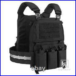 KRYDEX FCPC V5 Plate Carrier Tactical Vest Tegris Cummerbund KTAR Front Flap BK