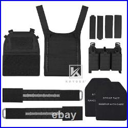 KRYDEX FCPC V5 Plate Carrier Tactical Vest Tegris Cummerbund KTAR Front Flap BK