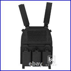 KRYDEX FCPC V5 Plate Carrier Tactical Vest Tegris Cummerbund KTAR Front Flap BK