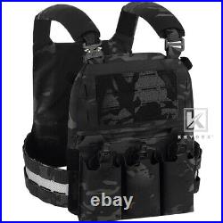 KRYDEX FCPC V5 Plate Carrier Tactical Vest Tegris Cummerbund KTAR FrontFlap BK