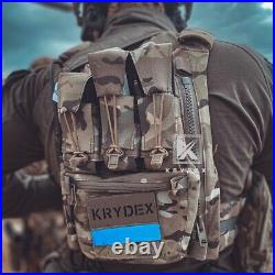 KRYDEX FCPC V5 Plate Carrier Tactical Vest Zip-On Back Panel Banger Black