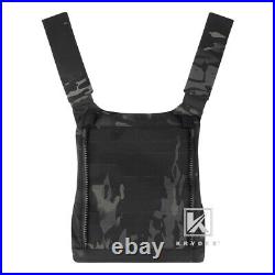 KRYDEX FCPC V5 Plate Carrier Tactical Vest with Zip On Back Panel Banger Black MC