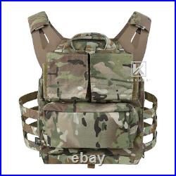 KRYDEX JPC 2.0 Jump Plate Carrier MOLLE Panel with Zip on Backpack Camo MC Camo