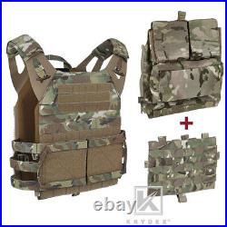 KRYDEX JPC 2.0 Jump Plate Carrier MOLLE Panel with Zip on Backpack Camo MC Camo