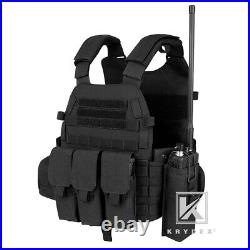 KRYDEX LBT-6094A Plate Carrier Tactical Body Armor Combat Vest with Pouch Black