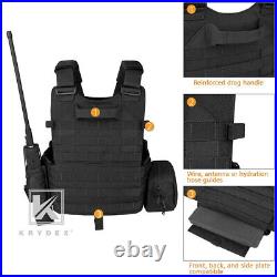 KRYDEX LBT-6094A Plate Carrier Tactical Body Armor Combat Vest with Pouch Black