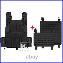 KRYDEX Plate Carrier Tactical Vest Quick Release and 2 Laser Cut MOLLE Panels