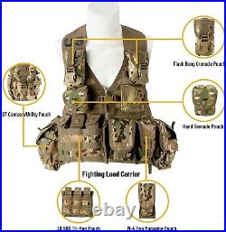 Military MOLLE 2 Army Vest, Rifleman FLC Set, Multicam Camo