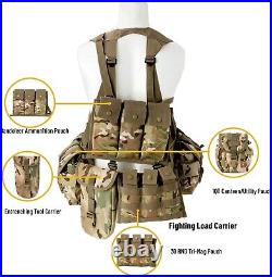 Military MOLLE 2 Army Vest, Rifleman FLC Set, Multicam Camo