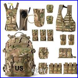 Military Molle II Tactical Rucksack Assault Pack FLC Combat Vest Multicam