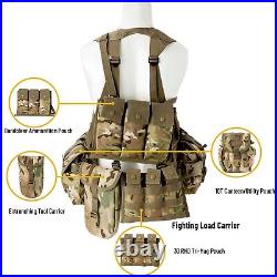 Military Molle II Tactical Rucksack Assault Pack FLC Combat Vest Multicam