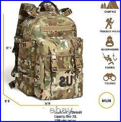 Military Molle II Tactical Rucksack Assault Pack FLC Combat Vest Multicam