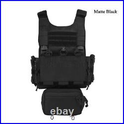 Military Plate Carrier Tactical Vest Quick Release OTB LV119 Body Armor with Pouch