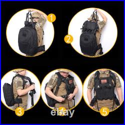 Multifunction Combined Tactical Backpack Vest Military Assault Combat Rucksack