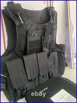 New Plate Carrier Tactical Vest Free Made With Kevlar Plates 3a Inserts Panels