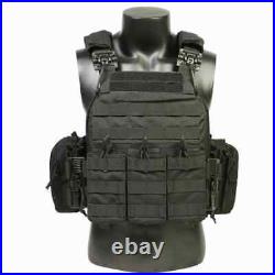 New Tactical Vest with Triple Pouch 1000D Nylon Fabric, Quick Release Hunting