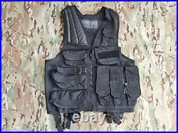 Older Blackhawk Navy SEAL Tactical Training Shooters Vest Size 5 H Black