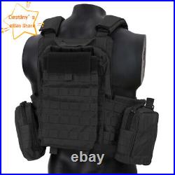 Outdoor Quick Release Tactical Vest CS Training Protective Padded Airsoft Plate