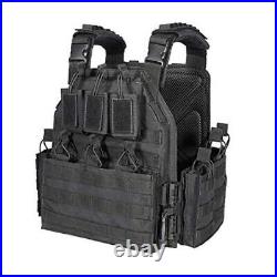 Outdoor Tactical Vest Airsof Vest for Men One Size Black