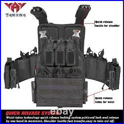 Outdoor Tactical Vest Airsof Vest for Men One Size Black