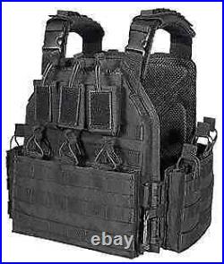 Outdoor Tactical Vest Airsof Vest for Men One Size Black