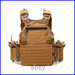 Quick Release Adjustable MOLLE Military Combat Tactical Plate Carrier Vest