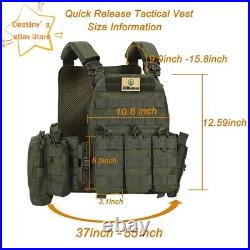 Quick Release Outdoor Tactical Vest CS Training Protective Padded Airsoft Plate