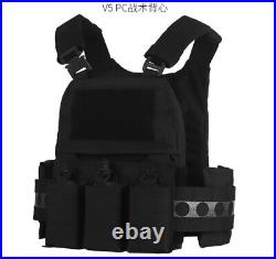 Quick Release V5 PC Tactical Vest with Trio Pouch Built-in Plywood Nylon Fabric