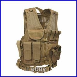 Rothco Cross Draw MOLLE Tactical Vest Black, ACU Digital, Coyote, MultiCam, OD
