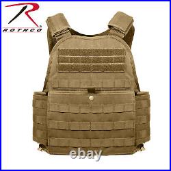 Rothco MOLLE Plate Carrier Vest Black, OD, Coyote, Multicam, ACU, Grey