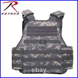 Rothco MOLLE Plate Carrier Vest Black, OD, Coyote, Multicam, ACU, Grey