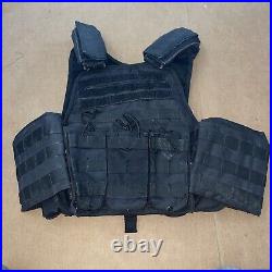 Rothco MultiCam MOLLE Plate Carrier Tactical Vest w 4 Level III Multi Hit Plates