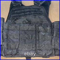 Rothco MultiCam MOLLE Plate Carrier Tactical Vest w 4 Level III Multi Hit Plates