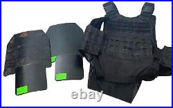 Rothco MultiCam MOLLE Plate Carrier Tactical Vest w 4 Level III Multi Hit Plates