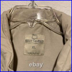 SCOTTeVEST Quest Vest Men's XL Beige Full Zip Travel Tactical TEC Hidden Pocket