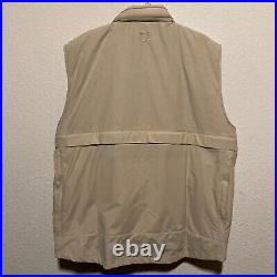 SCOTTeVEST Quest Vest Men's XL Beige Full Zip Travel Tactical TEC Hidden Pocket