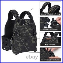 TOPTACPRO Tactical Vest JKC Airsoft Plate Carrier Laser Magnetic Buckle Hunting