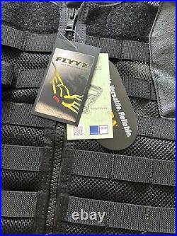 Tactical Mesh Vest Black FLYYE Industries Delta 0.5 Litre Hydration Combat Molle