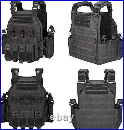 Tactical Military Vest Firearm Pistol Mag Plate Carrier Quick Release Adults New