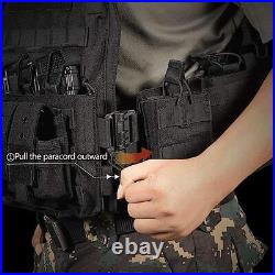 Tactical Military Vest Firearm Pistol Mag Plate Carrier Quick Release Adults New